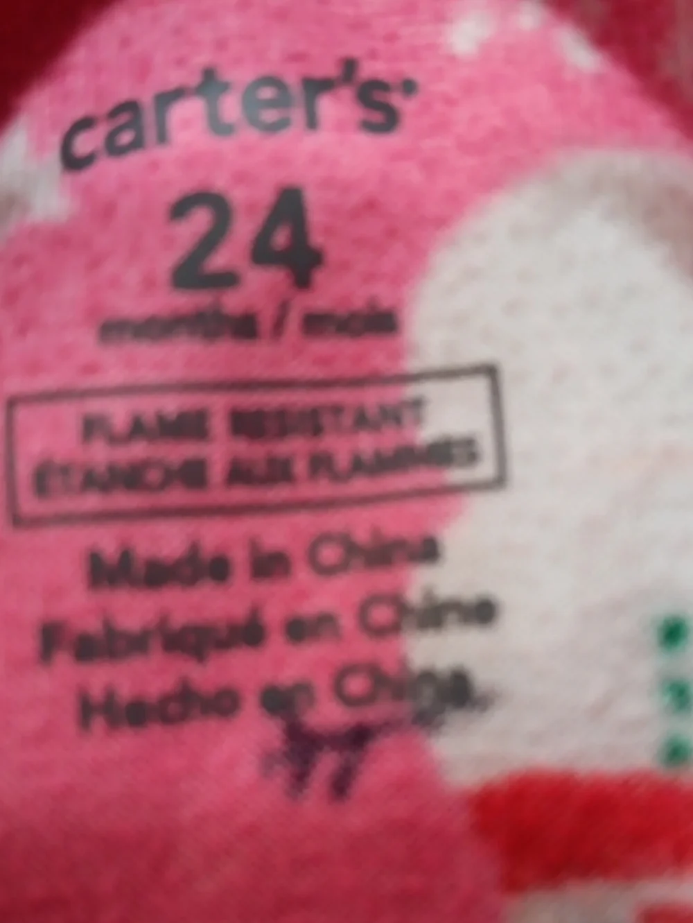 Carter's Pink Holiday Snow Character Fleece One-Piece Footed Pajamas